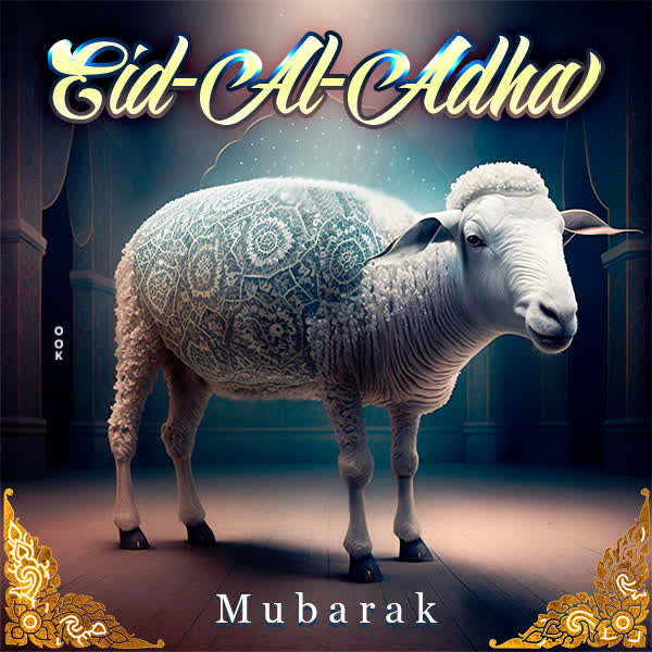 Postcard bakr id/eid ul-adha