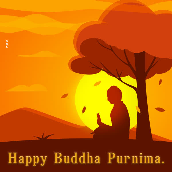 Postcard buddha purnima/vesak