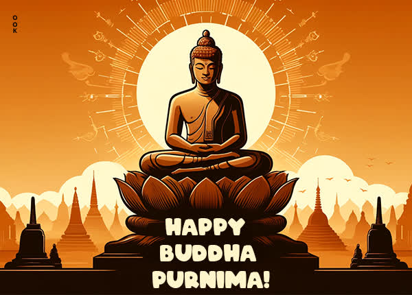 Postcard buddha purnima/vesak