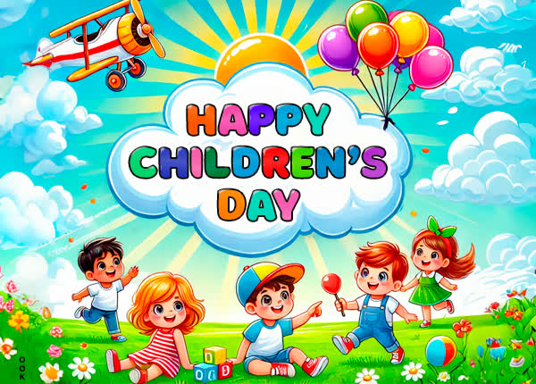 Postcard children day (bal divas)