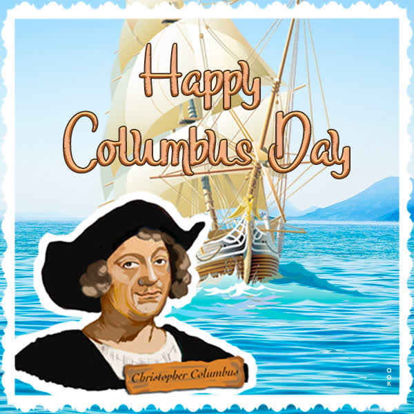 Postcard columbus day