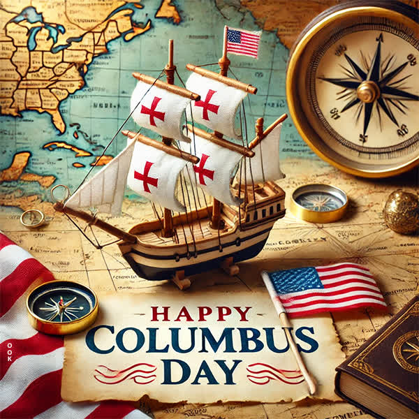 Postcard columbus day