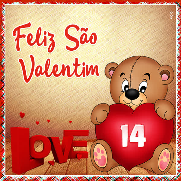 Postcard dia de são valentim