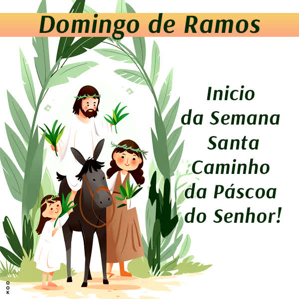 Postcard domingo de ramos