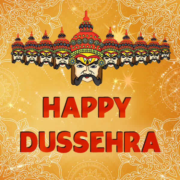 Postcard dussehra / vijaya dashami