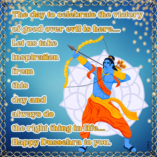 Postcard dussehra / vijaya dashami