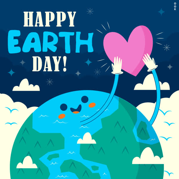 Postcard earth day