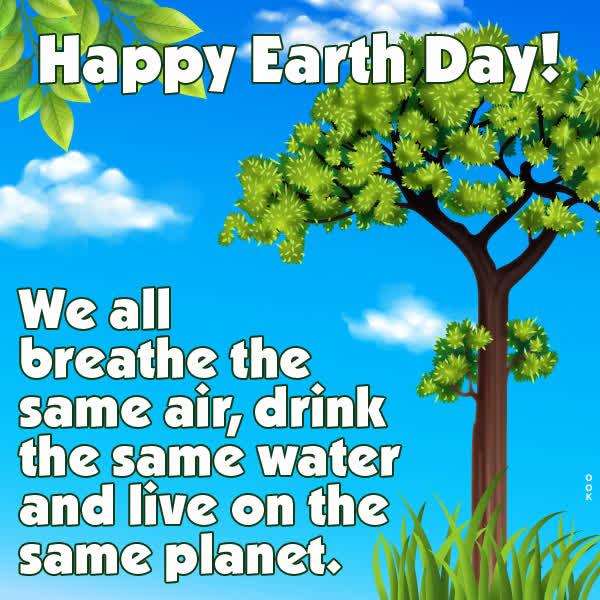 Postcard earth day