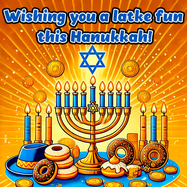 Postcard hanukkah