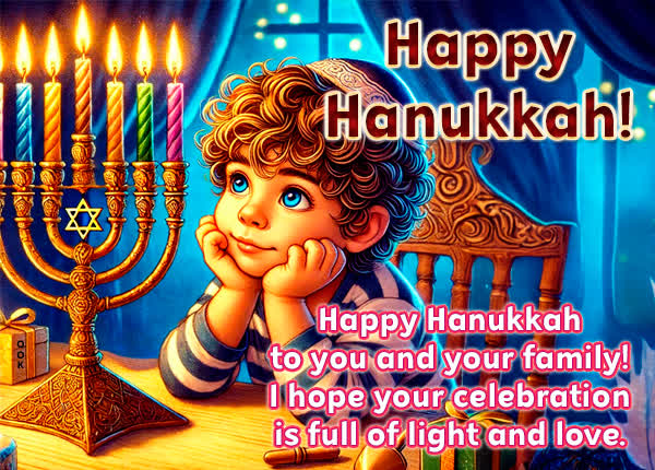 Postcard hanukkah