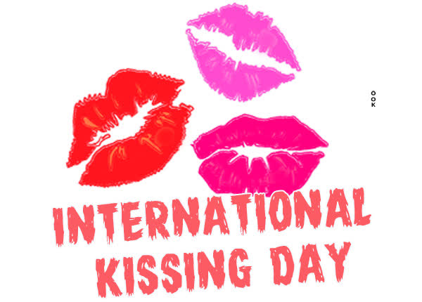 Postcard international kissing day