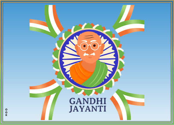 Postcard mahatma gandhi jayanti