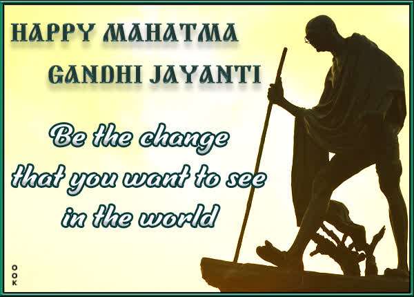 Postcard mahatma gandhi jayanti