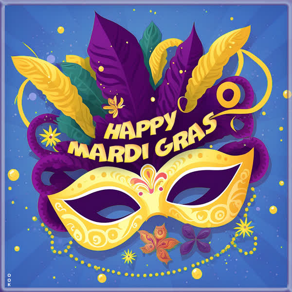 Postcard mardi gras