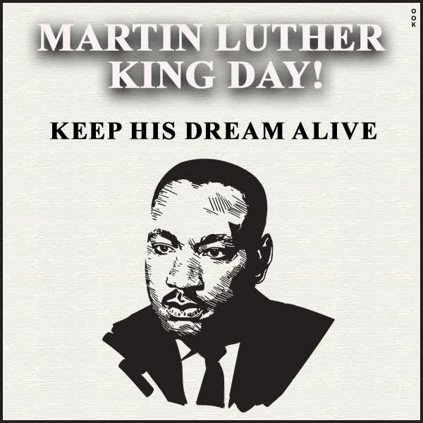 Postcard martin luther king jr. day