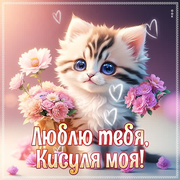 Picture милая картинка люблю тебя кисуля моя