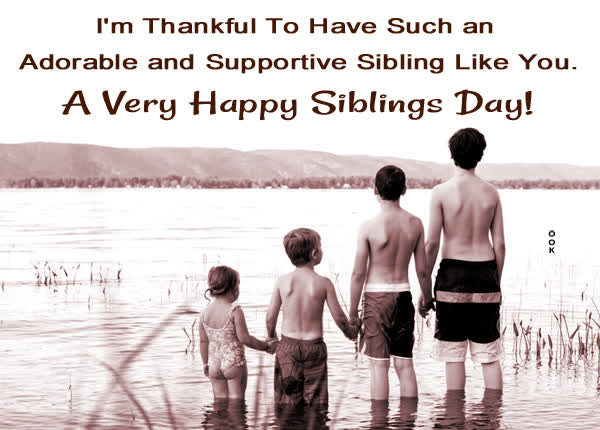 Postcard national siblings day