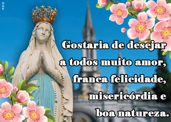 Postcard nossa senhora de lourdes