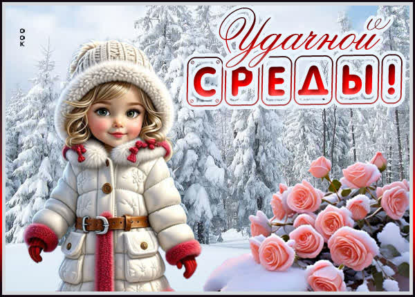 Postcard открытка желаем удачи в этот среду!