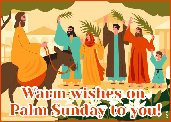 Postcard palm sunday