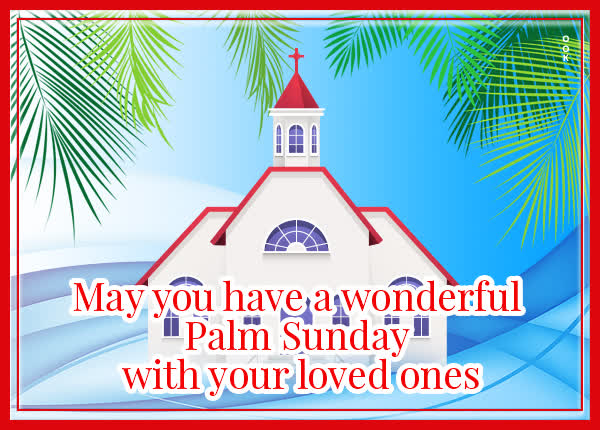 Postcard palm sunday