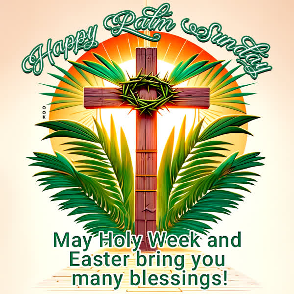 Postcard palm sunday