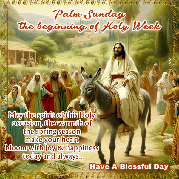 Postcard palm sunday