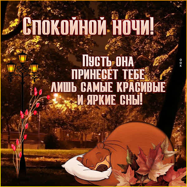 Postcard радостная открытка спокойной ночи