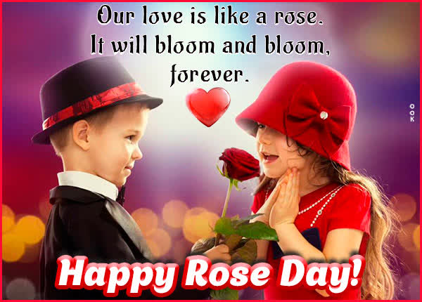 Postcard rose day