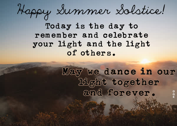 Postcard summer solstice