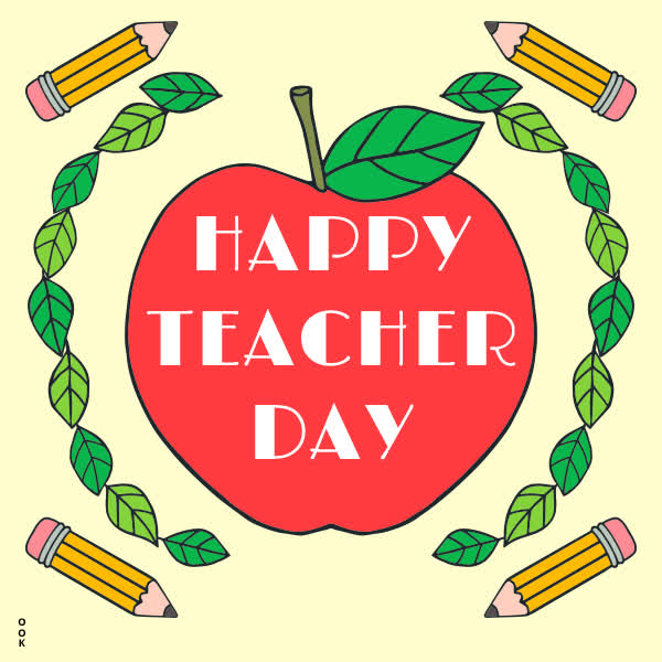 Postcard teachers' day