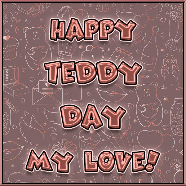 Postcard teddy day