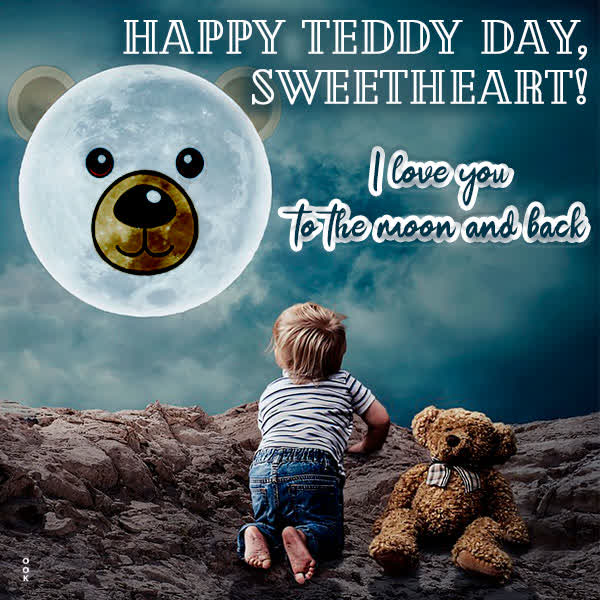 Postcard teddy day