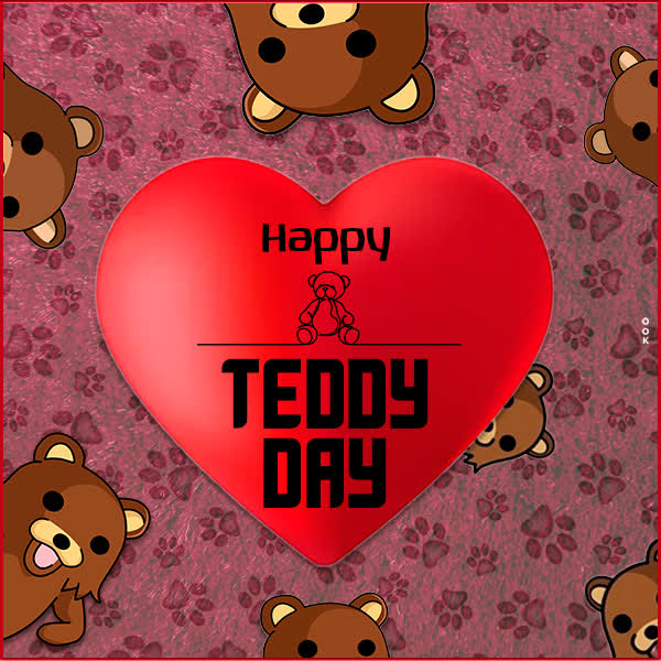 Postcard teddy day