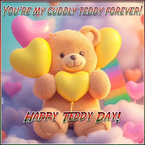 Postcard teddy day