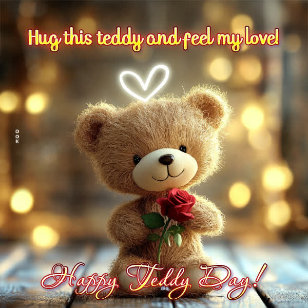 Postcard teddy day