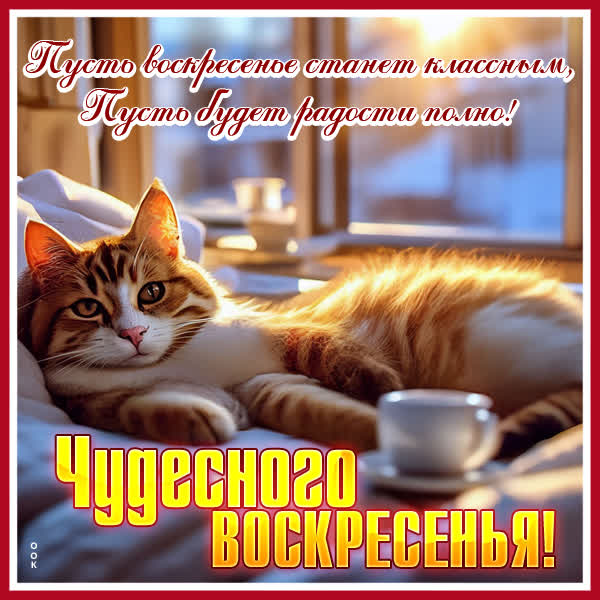 Postcard умиротворенная картинка чудесного воскресенья