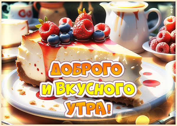 Postcard вдохновляющая картинка доброго и вкусного утра