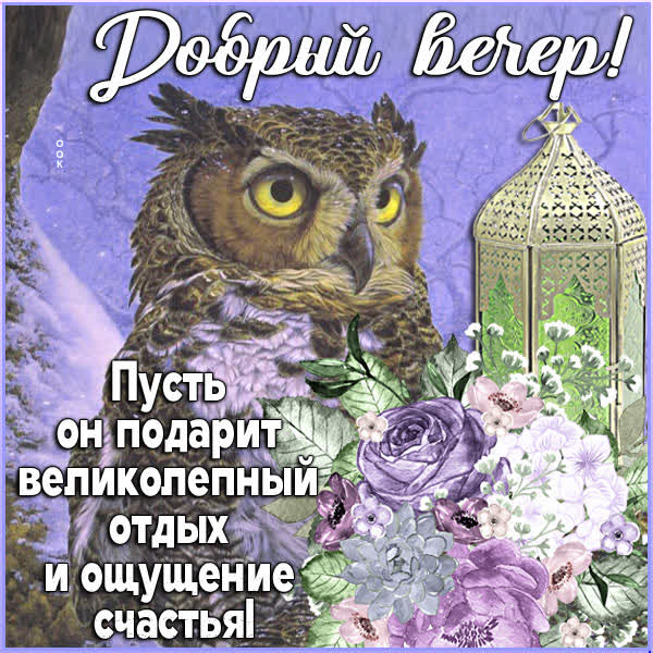 Postcard волшебная открытка добрый вечер