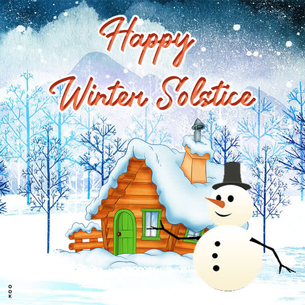 Postcard winter solstice