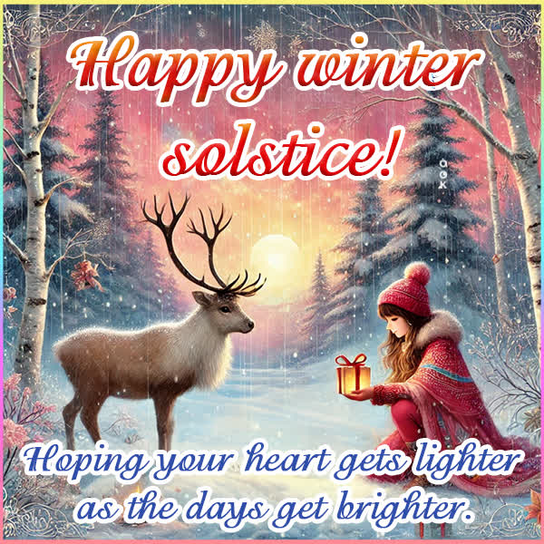 Postcard winter solstice