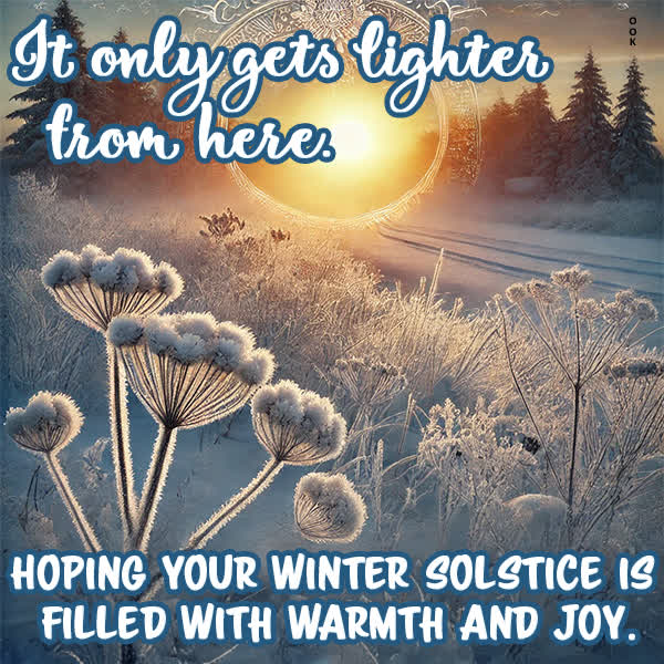 Postcard winter solstice