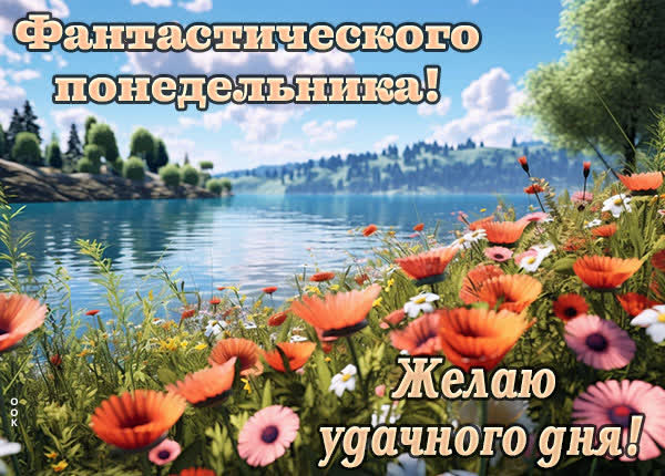 Postcard яркая картинка фантастического понедельника