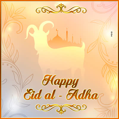 Postcard bakr id/eid ul-adha