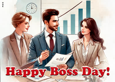 Postcard boss day