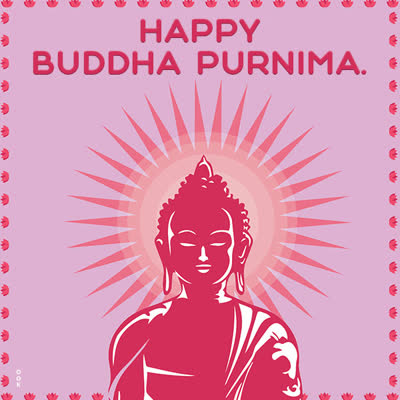 Postcard buddha purnima/vesak