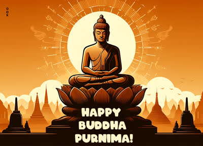 Postcard buddha purnima/vesak