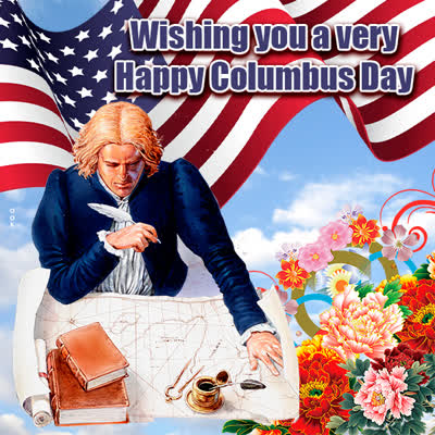 Postcard columbus day