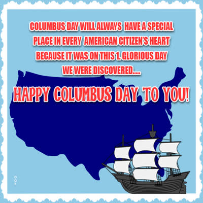 Postcard columbus day