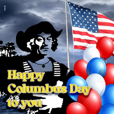 Postcard columbus day